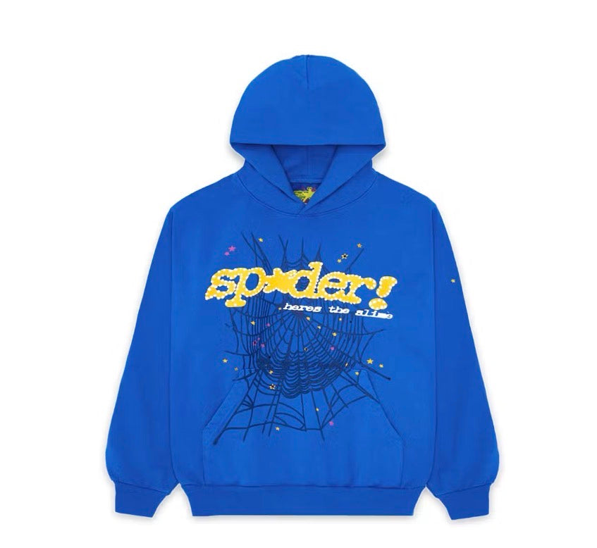 Blue sp5der hoodie